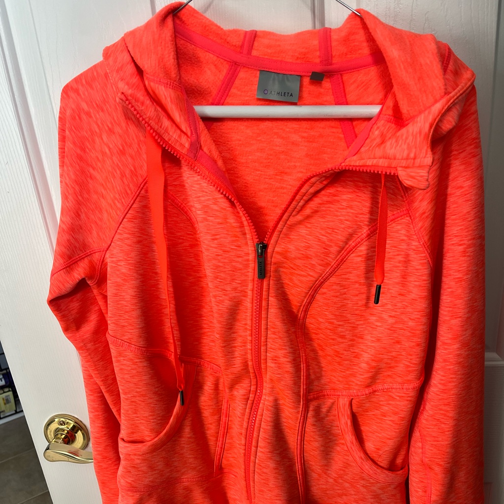 Athleta Zipper Hoodie - Orange.
